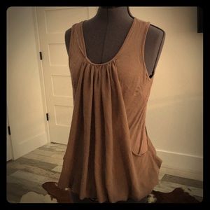 Taupe drape top